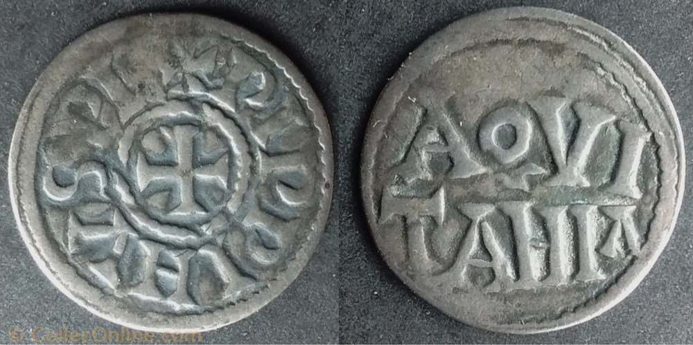 monnaie france carolingienne pepin ii aquitaine obole aquitaine bourges