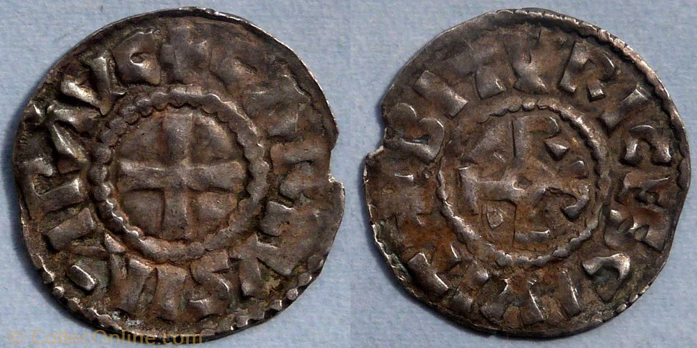 Charles le Chauve (denier, Bourges) monnaie france carolingienne charles le chauve denier bourges