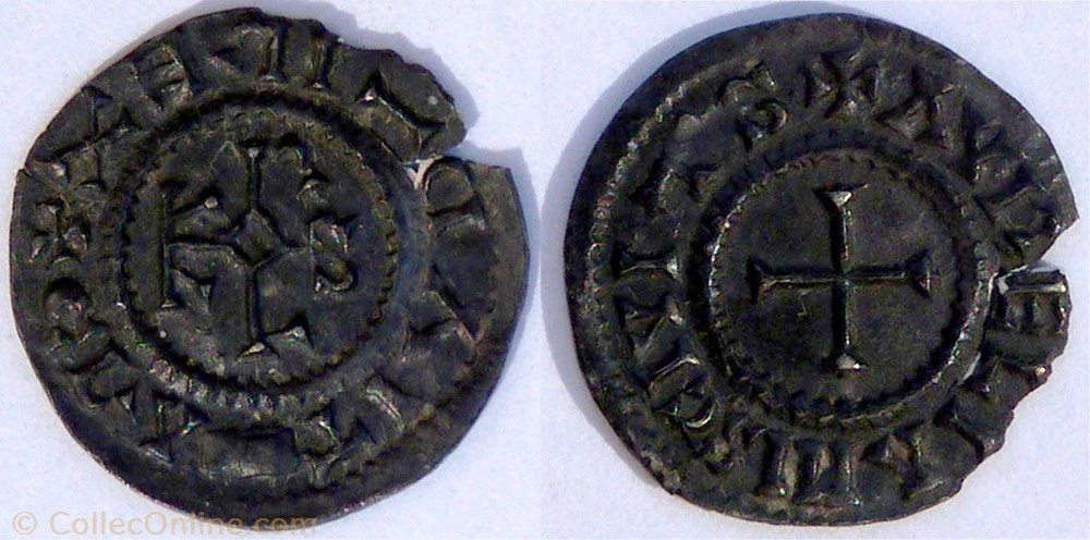 Charles le Chauve (obole, Orléans) monnaie france carolingienne charles le chauve obole orleans