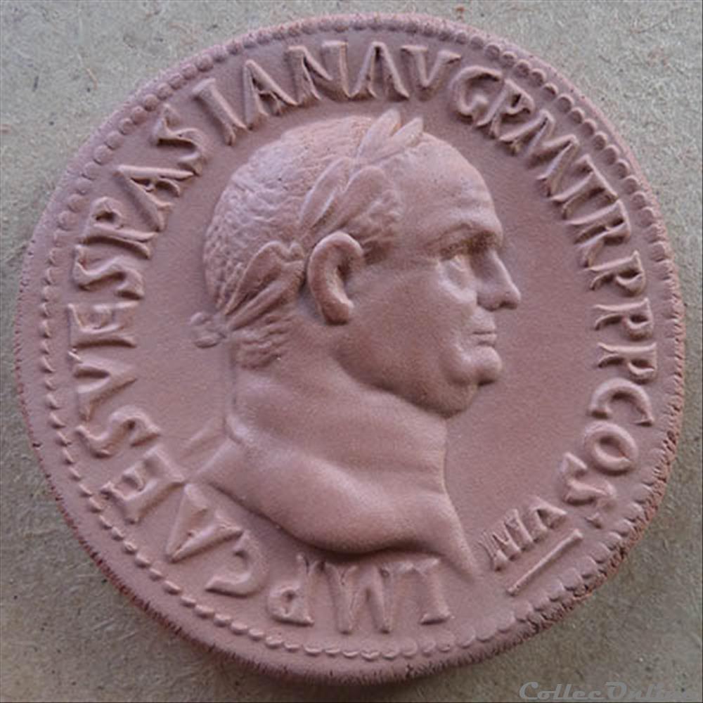 monnaie antique romaine vespasion medaillon