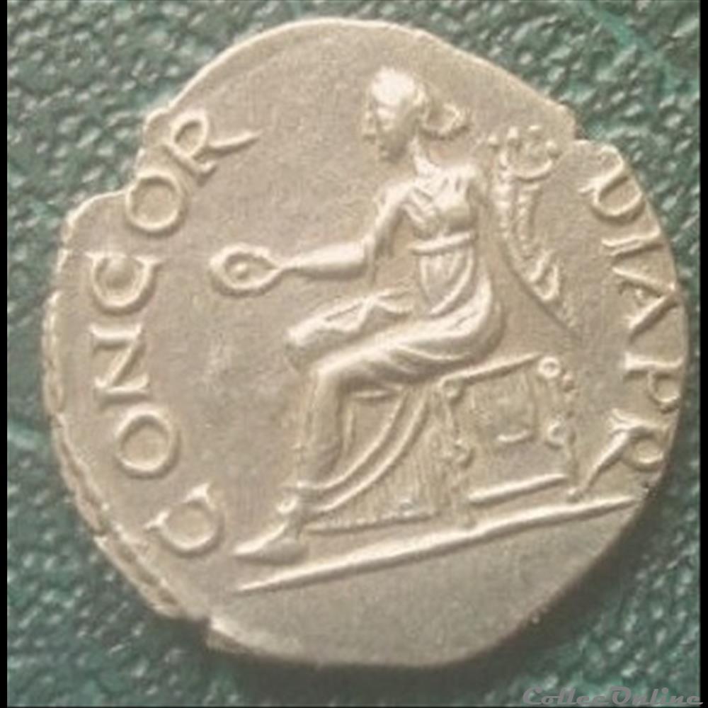 Clodius Albinus - denier hybride CONCORDIA P R monnaie antique romaine clodius albinus denier hybride concordia p r