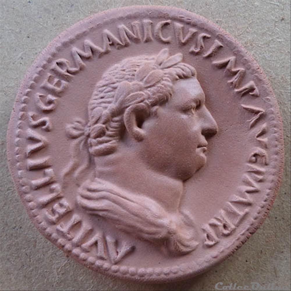 Médaillon de Vitellius monnaie antique romaine medaillon de vitellius