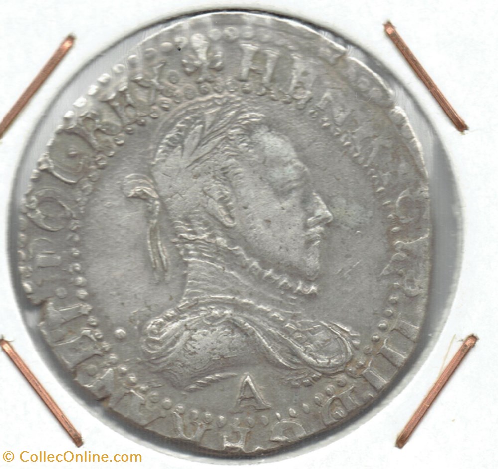 HENRI III Demi-franc au col gaufré 1587 Paris monnaies france royales henri iii demi franc au col gaufre 1587 paris