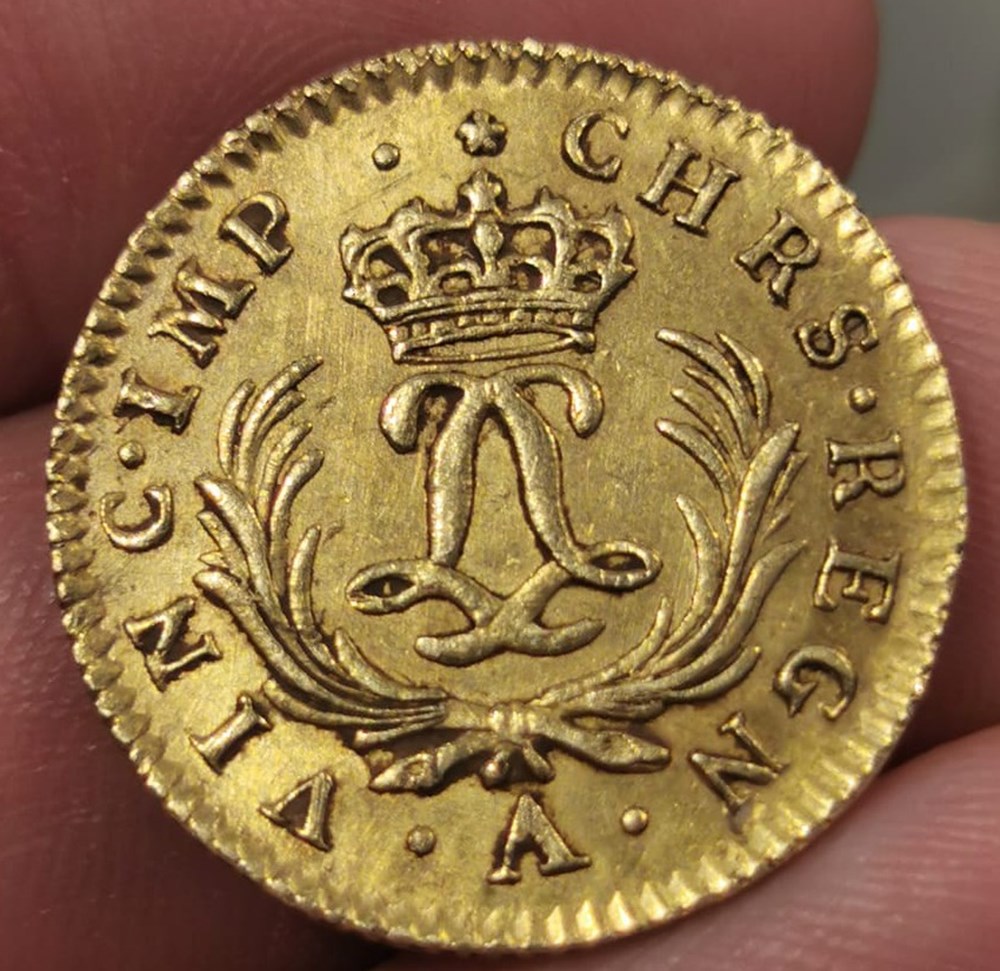 Louis d'or aux palmes longues, dit Mirliton monnaies paranumismatique jetons poids monetaires louis or aux palmes longues dit mirliton