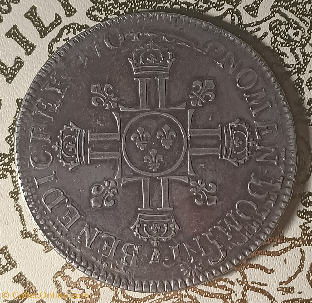 Louis XIV Écu aux 8L 2è type rf monnaies europe medievale france royales louis xiv ecu aux 8l 2e type rf