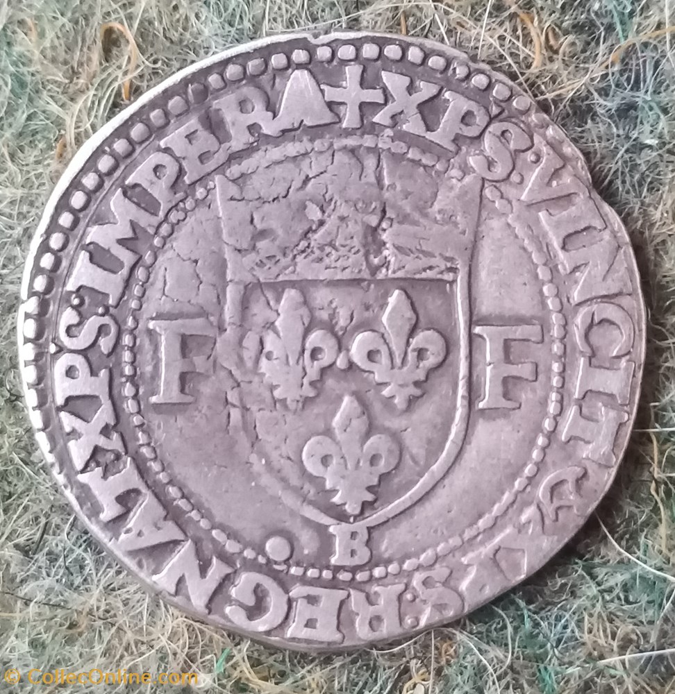 monnaies europe medievale france royales teston de rouen grave par cosme du moutier dy 910a