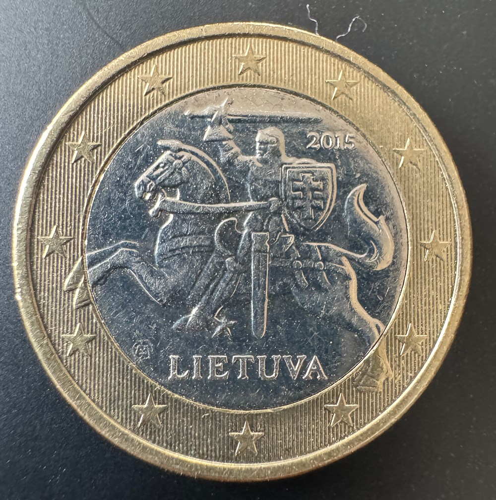 LITUANIE (LIETUVA) - 1€ monnaies euros lituanie lietuva 1