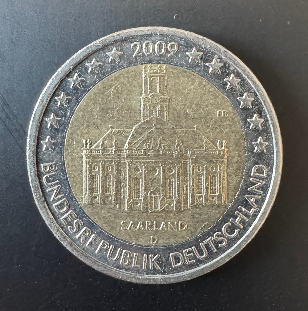 ALLEMAGNE- 2€ COMMEMORATIVE - 2009 monnaies euros allemagne 2 commemorative 2009