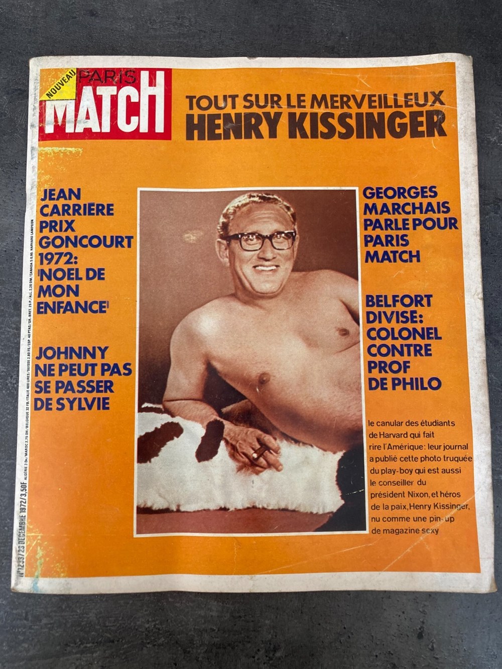 PARIS MATCH 1233 - 23/12/1972 livres bd revues paris match 1233 23 12 1972