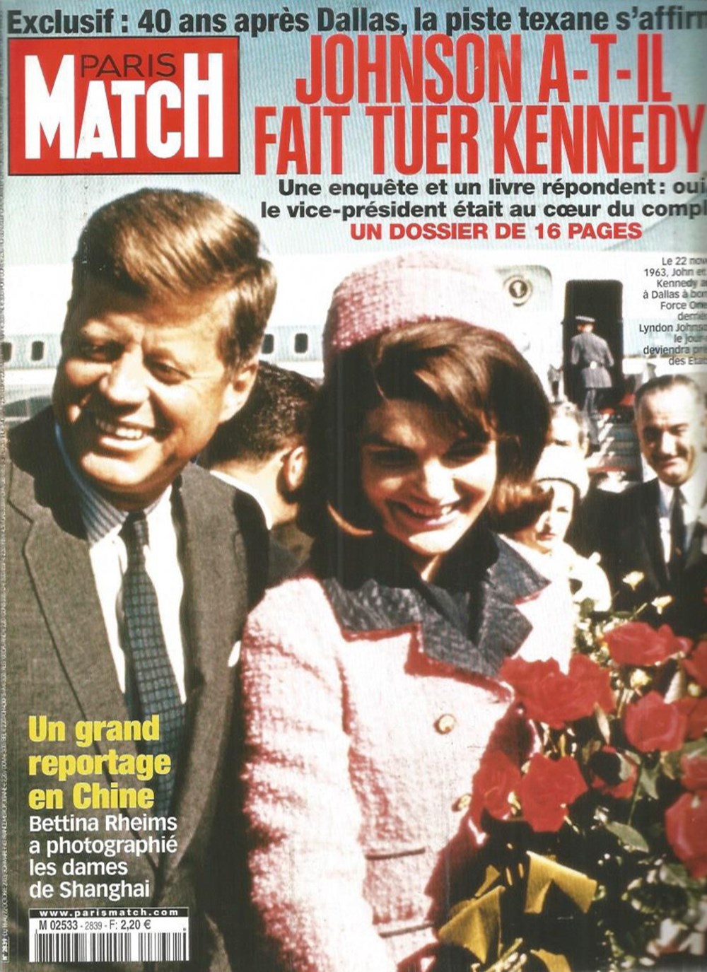 PARIS MATCH 2839 - 16-22/10/2003 livres bd revues paris match 2839 16 22 10 2003