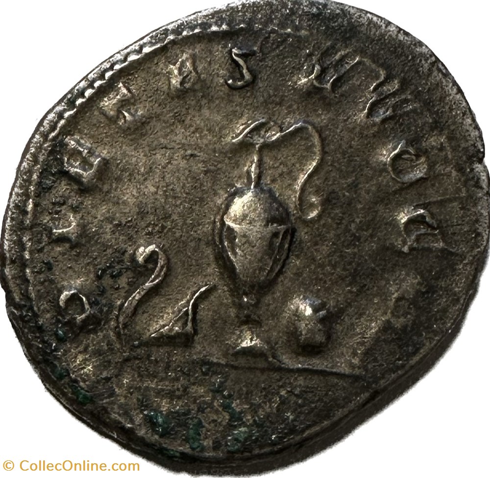 Valerian II, Göbl 908e (9 Ex.) munzen antike bis romische imperial und republik valerian ii gobl 908e 9 ex