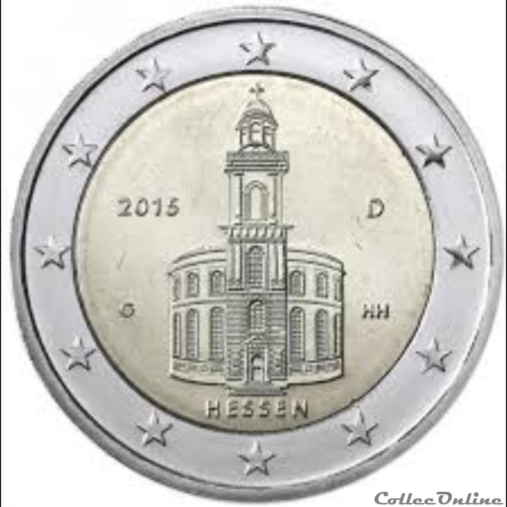 monnaie euro allemagne hessen 2015