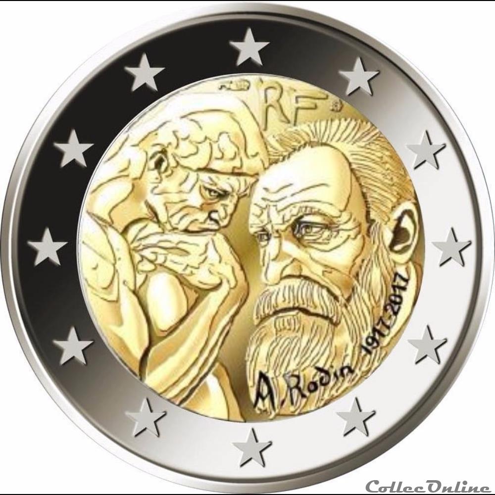 Auguste Rodin 2017 Moedas Euro França