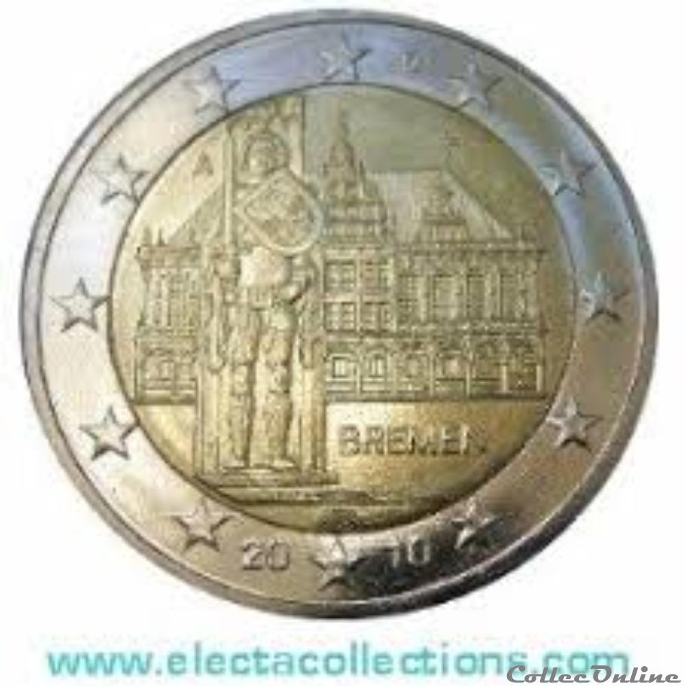 monnaie euro allemagne bremen 2010