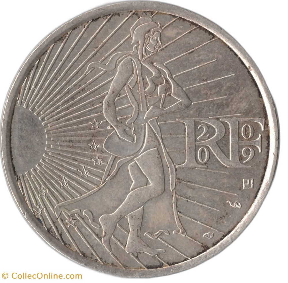 monnaies euros france 10 euro argent semeuse 2009