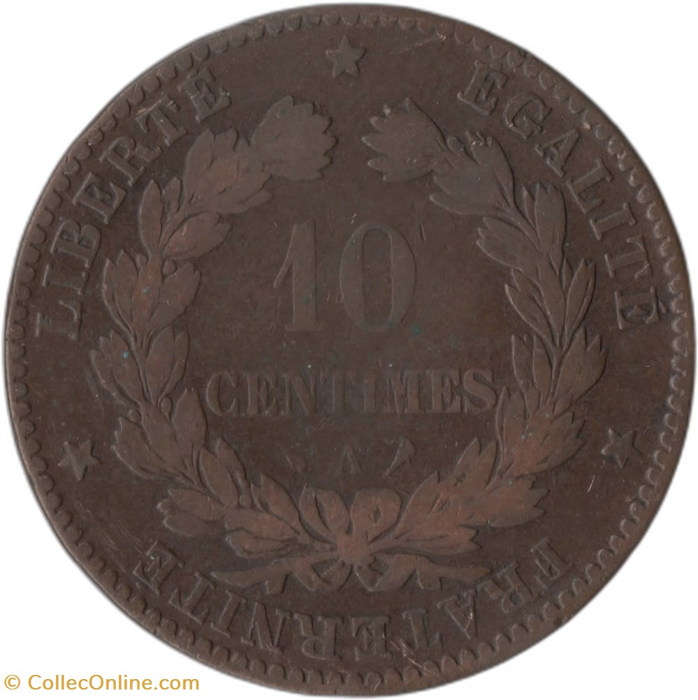 10 centimes Cérès 1876 A monnaies monde france 10 centimes ceres 1876 a