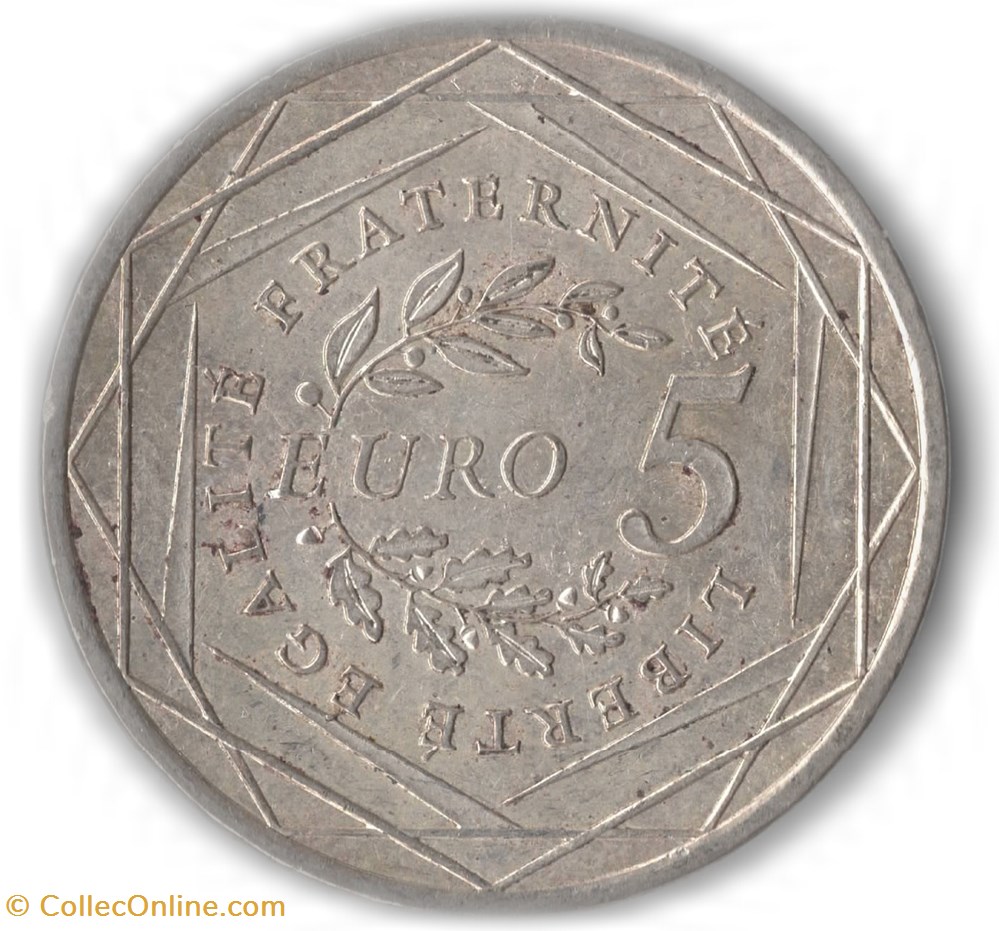 5 euro argent Semeuse 2008 monnaies euros france 5 euro argent semeuse 2008
