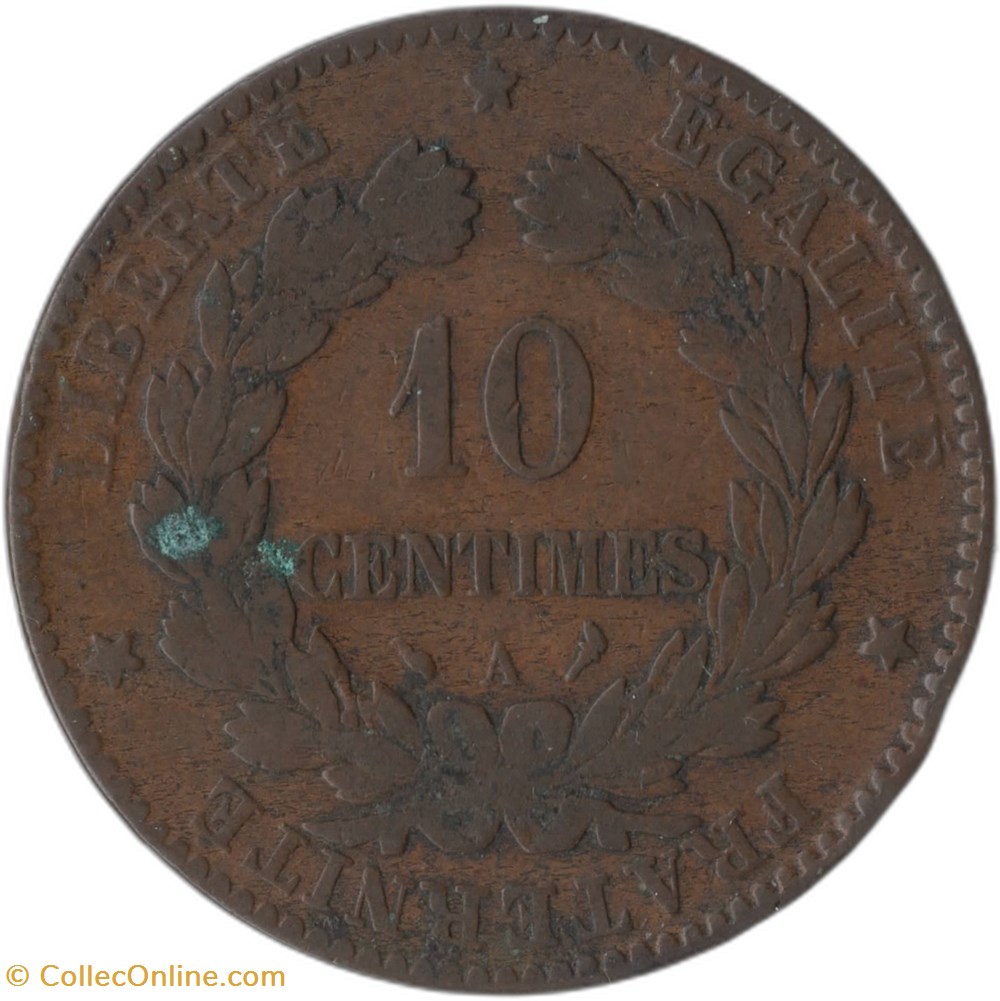 10 centimes Cérès 1876 A monnaies monde france 10 centimes ceres 1876 a