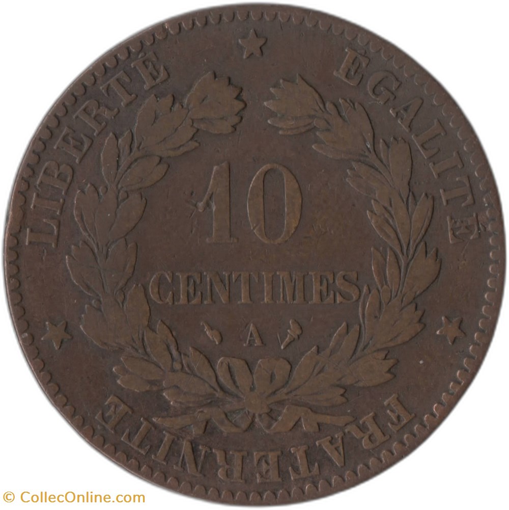 10 centimes Cérès 1876 A monnaies monde france 10 centimes ceres 1876 a