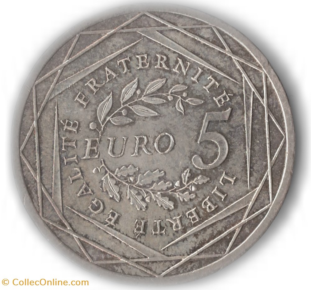 monnaies euros france 5 euro argent semeuse 2008