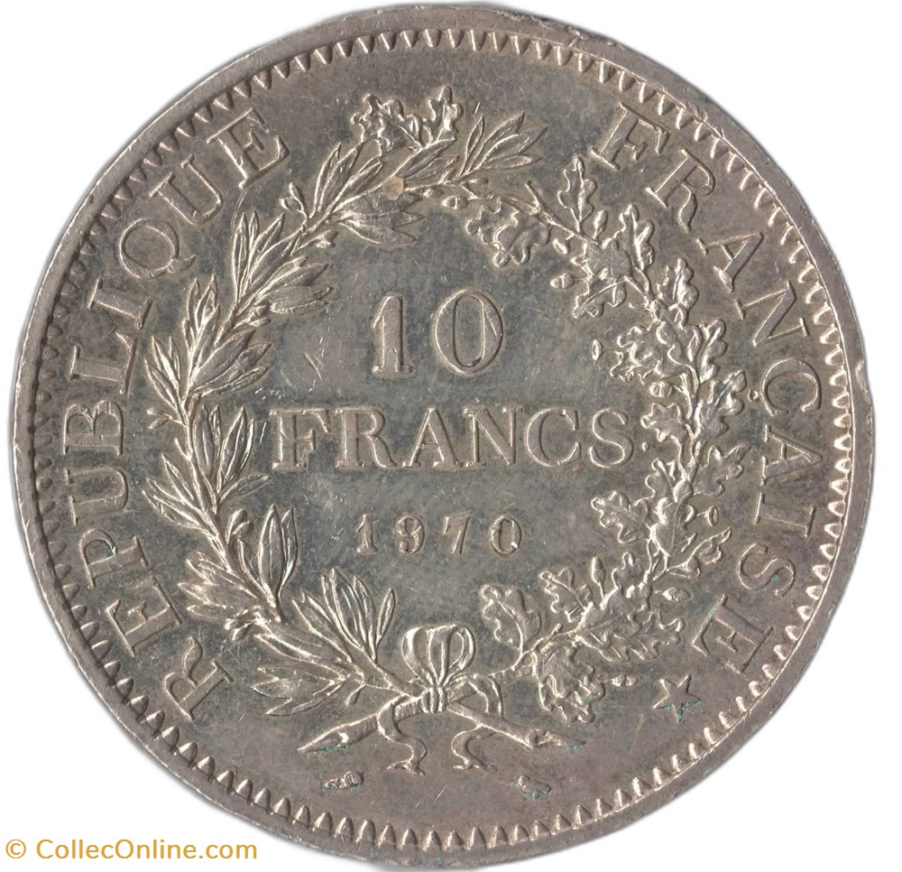 monnaies monde france 10 francs hercule 1970
