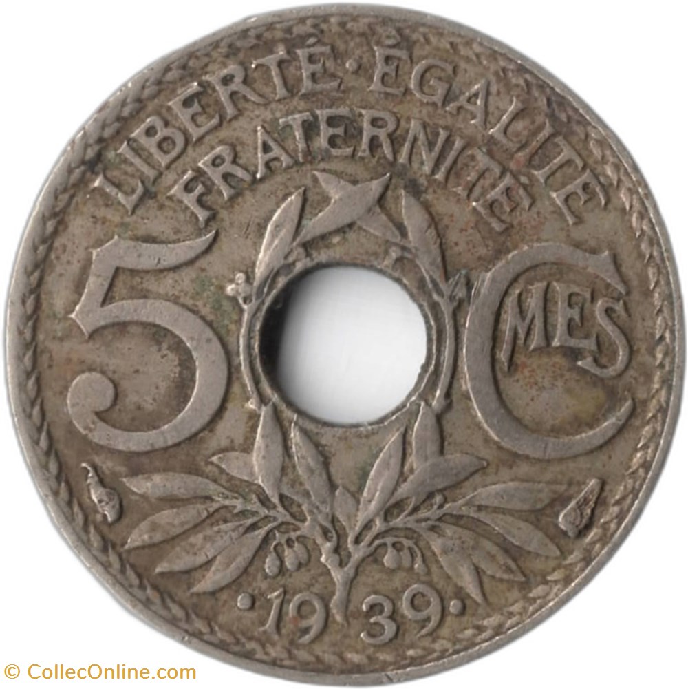 5 centimes Lindauer 1939 monnaies monde france 5 centimes lindauer 1939