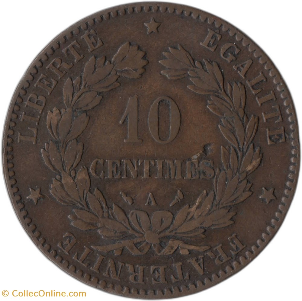 10 centimes Cérès 1876 A monnaies monde france 10 centimes ceres 1876 a