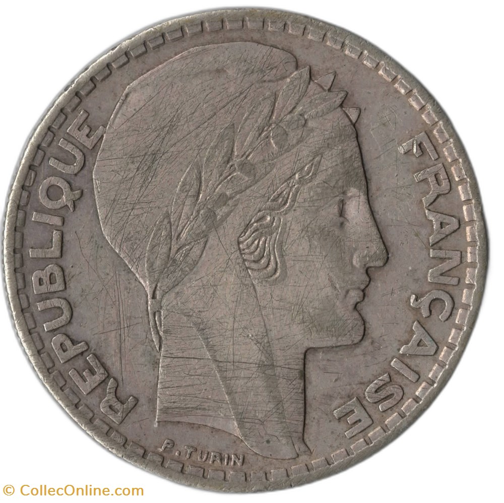 monnaies monde france 20 francs turin 1937