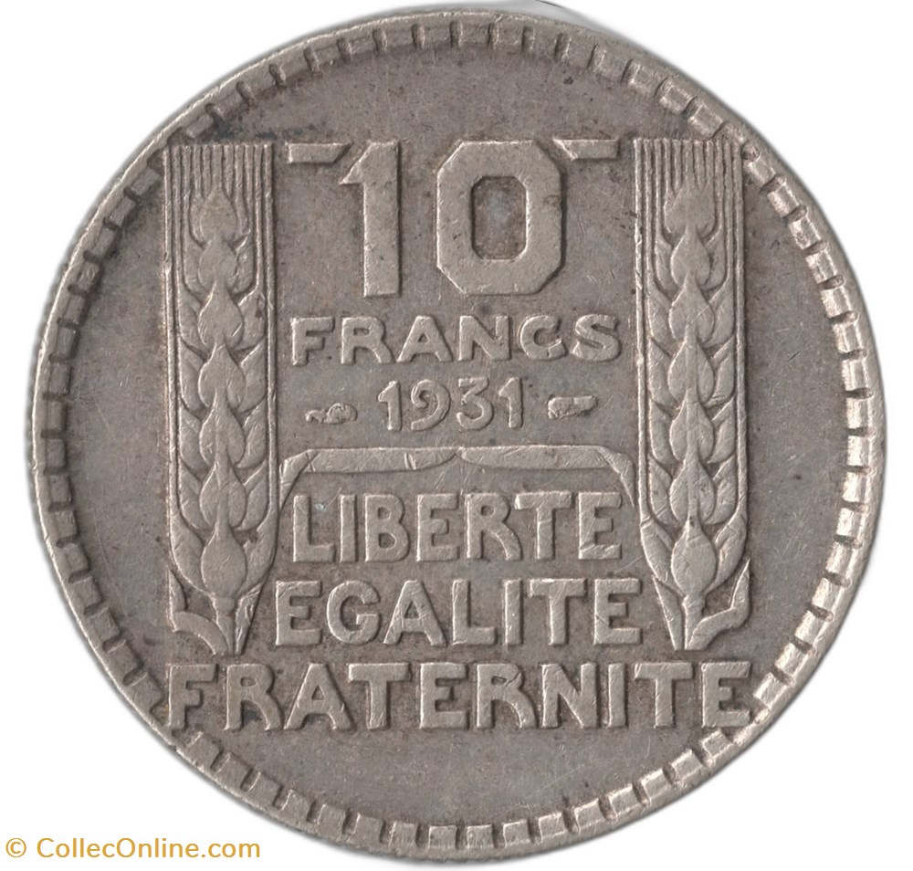 10 francs Turin 1931 monnaies monde france 10 francs turin 1931