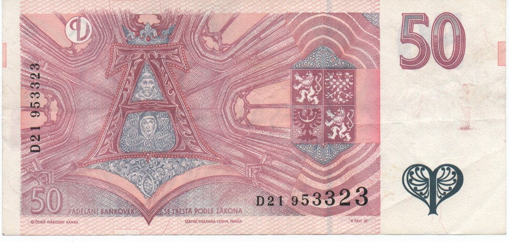 50 couronnes billets europe republique tcheque 50 couronnes