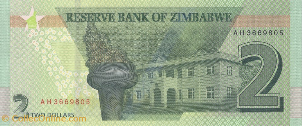2 dollars billets afrique zimbabwe 2 dollars