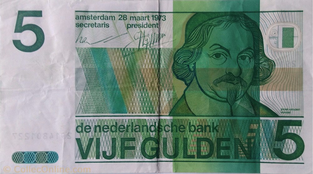5 gulden billet europe pay ba 5 gulden