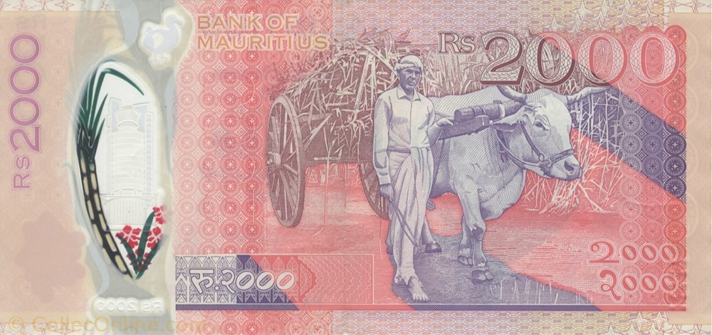 2.000 roupies billets afrique maurice 2 000 roupies