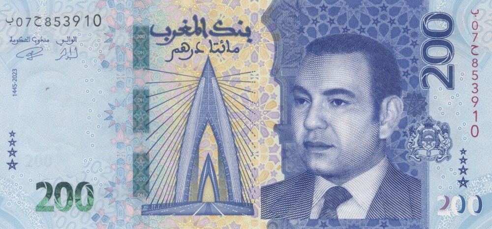billets afrique maroc 200 dirhams
