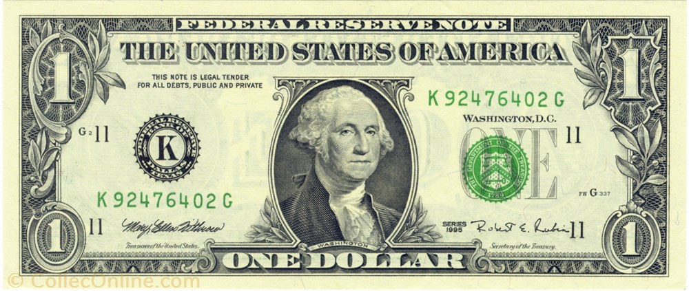1 dollar billets amerique du nord etats unis 1 dollar
