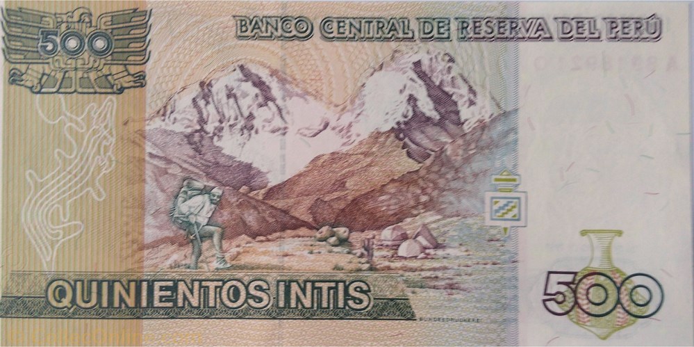 500 intis billet amerique du sud perou 500 intis