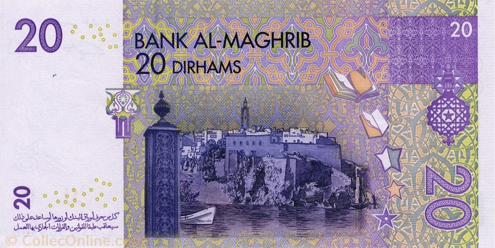 billets afrique maroc 20 dirhams
