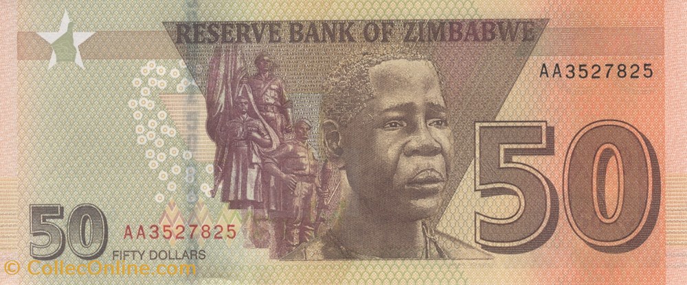 50 dollars billets afrique zimbabwe 50 dollars