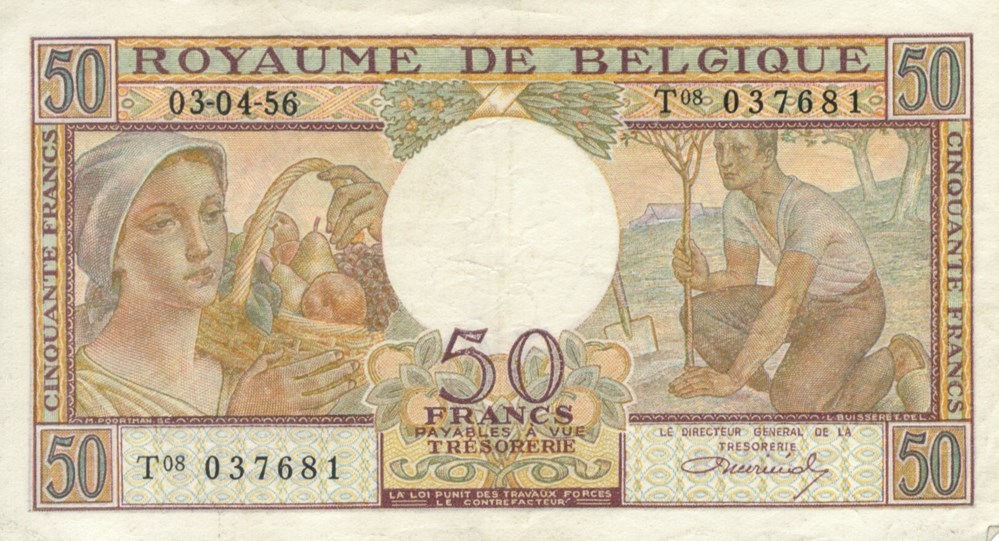 billets europe belgique 50 francs