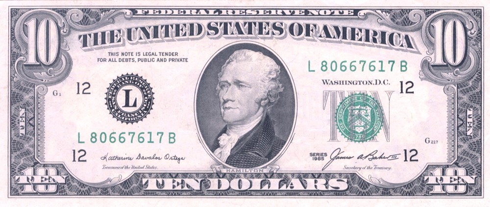 10 dollars billets amerique du nord etats unis 10 dollars