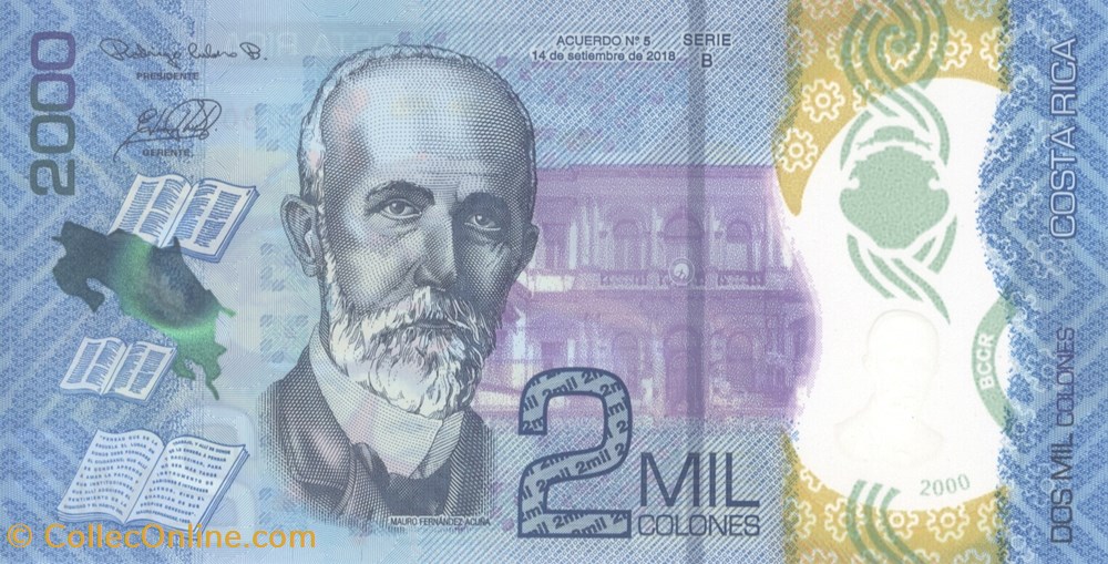 billets amerique centrale et caraibes costa rica 2 000 colones