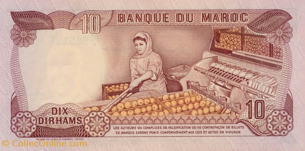 billets afrique maroc 10 dirhams
