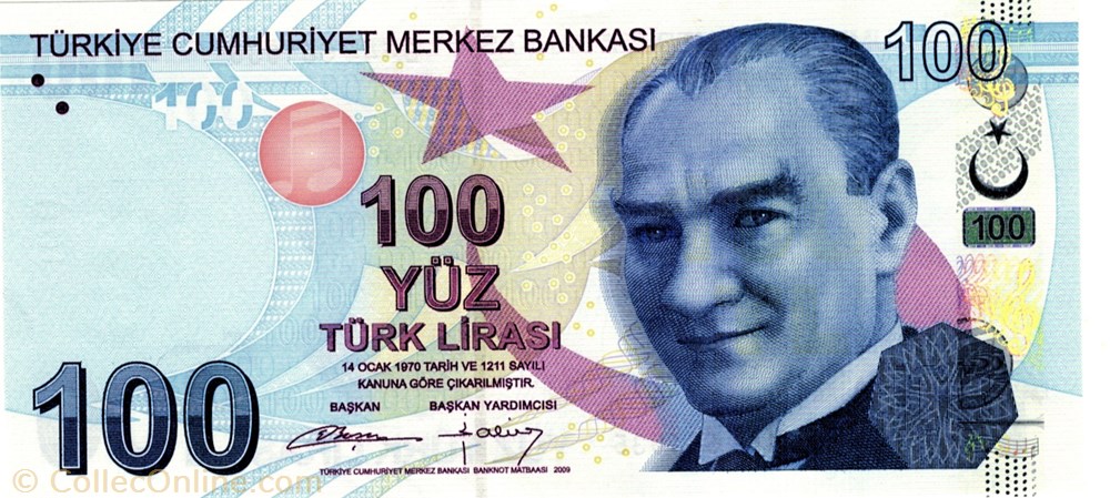 100 livres billets asie turquie 100 livres