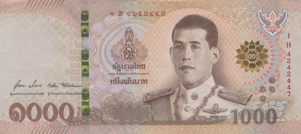 1.000 bahts billets asie thailande 1 000 bahts