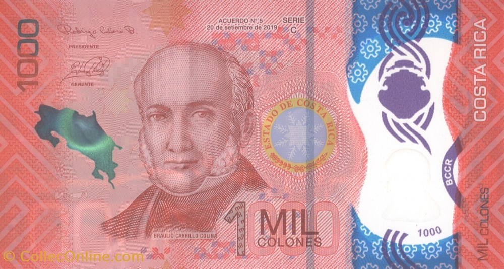 1.000 colónes billets amerique centrale et caraibes costa rica 1 000 colones