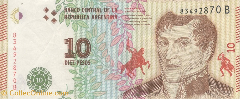 10 pesos billets amerique du sud argentine 10 pesos