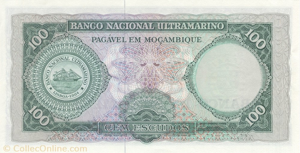 billet afrique mozambique 100 escudos
