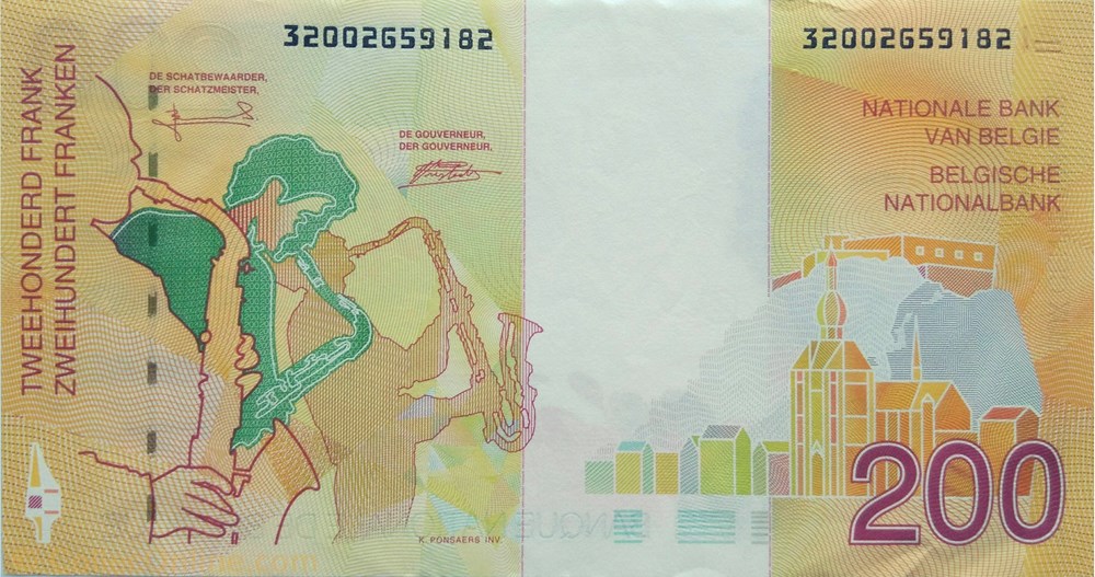200 francs billets europe belgique 200 francs