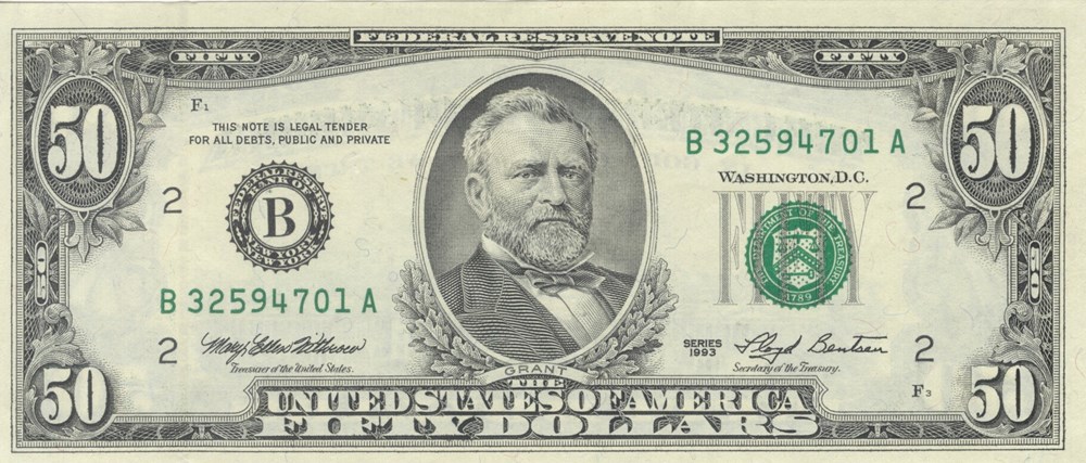 50 dollars billets amerique du nord etats unis 50 dollars
