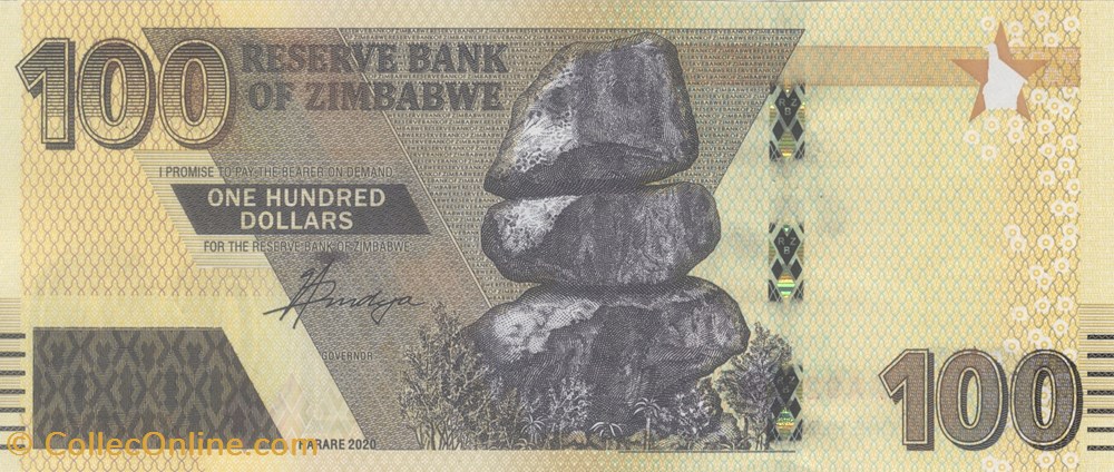 100 dollars billets afrique zimbabwe 100 dollars
